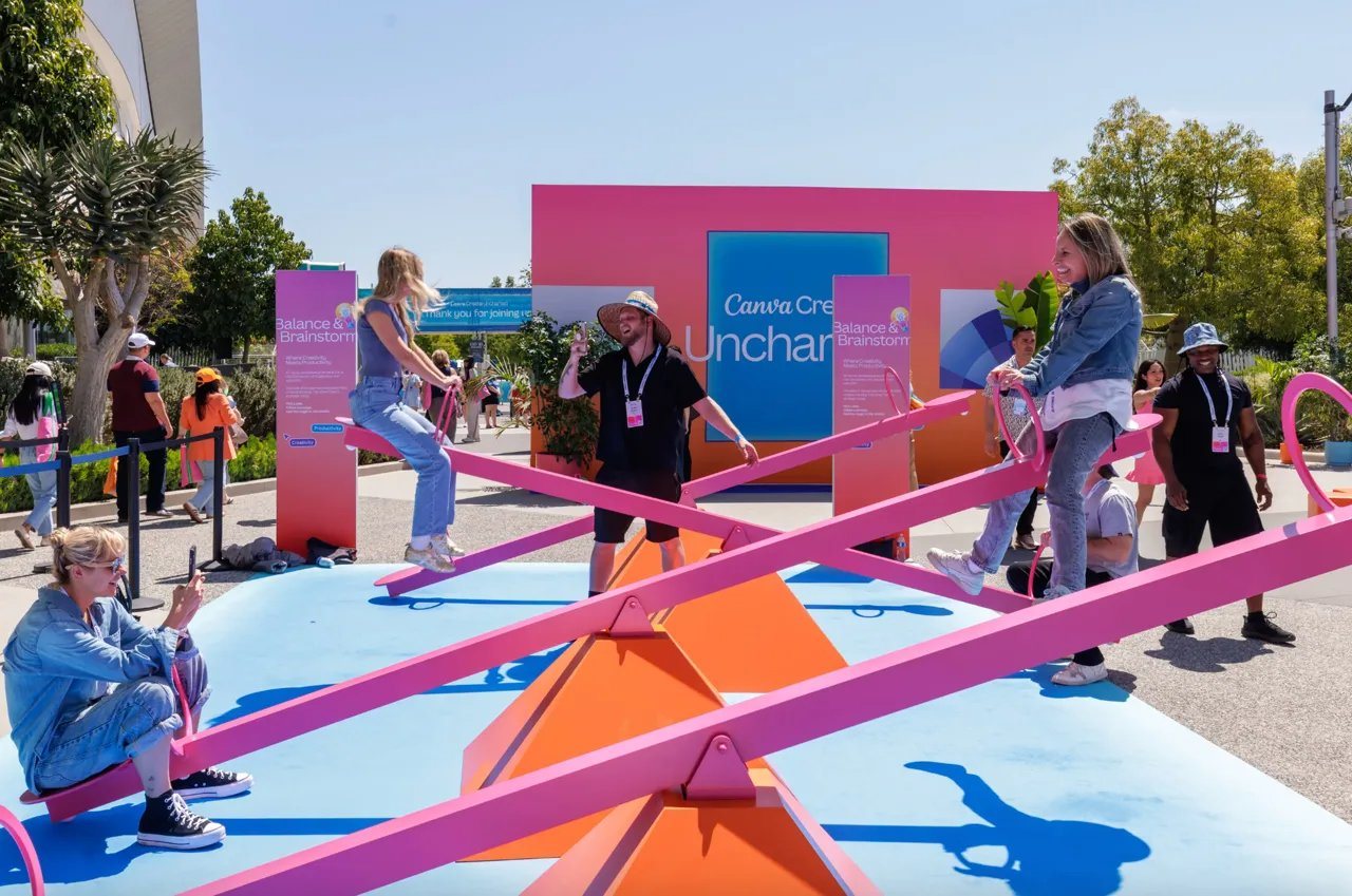 Brand ambassadors supporting the Canva Create activation