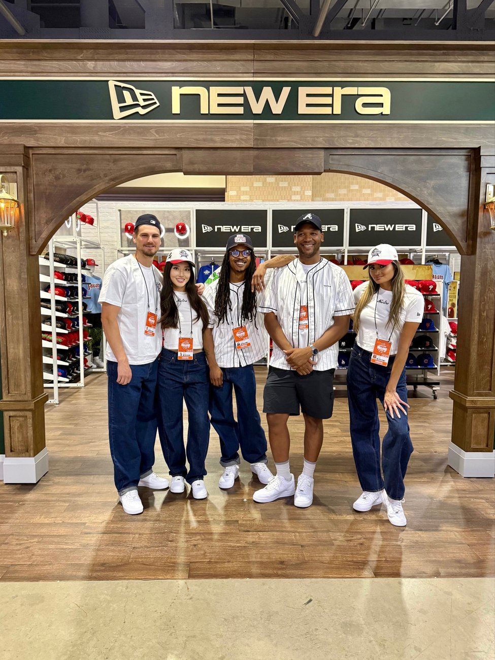 One Light Promotions brand ambassadors at the New Era MLB All-Star activation
