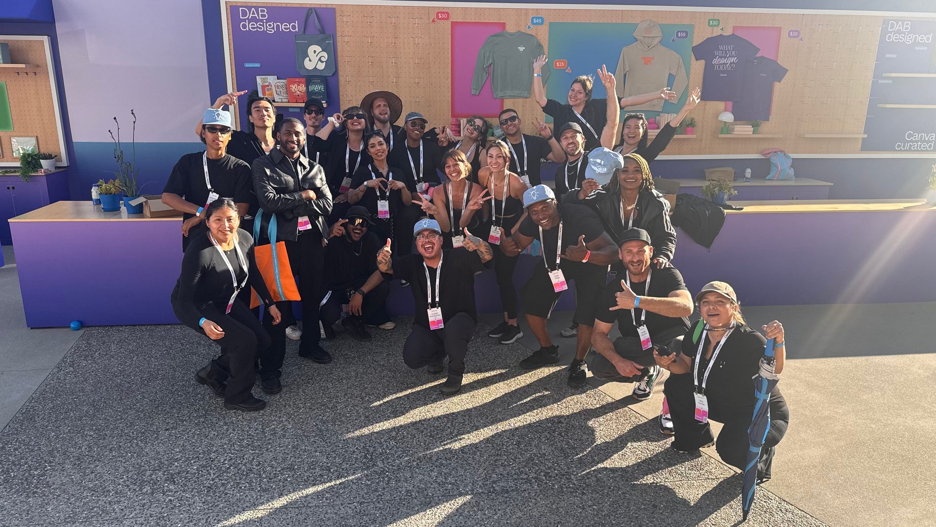 A full One Light Promotions event staffing team on site