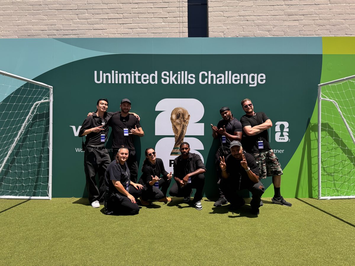 One Light Promotions crew at the Visa FIFA World Cup 2026 Unlimited Skills Challenge activation